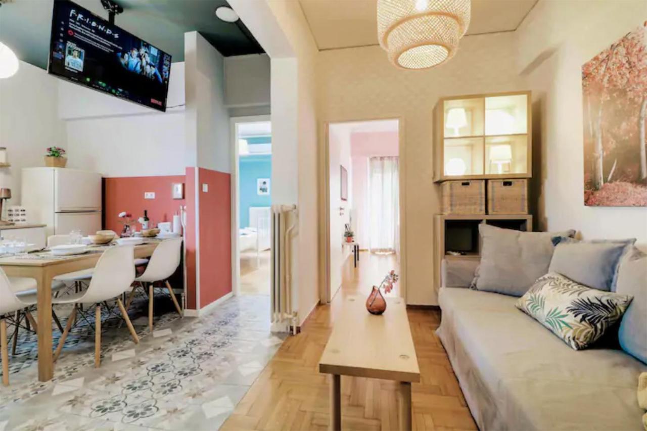 Spacious Central Flat☆3Min To Metro☆Ac|Netflix|Pc Atenas Exterior foto