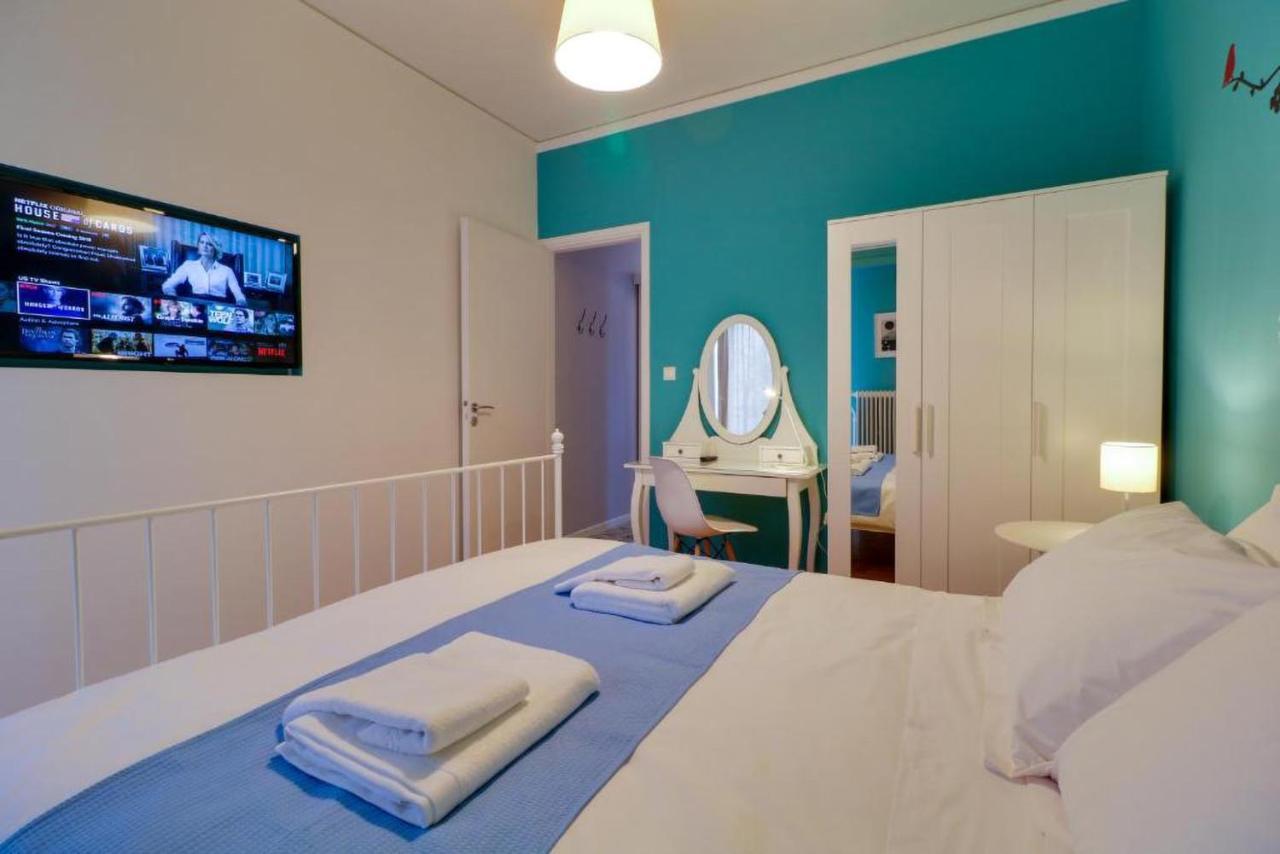 Spacious Central Flat☆3Min To Metro☆Ac|Netflix|Pc Atenas Exterior foto