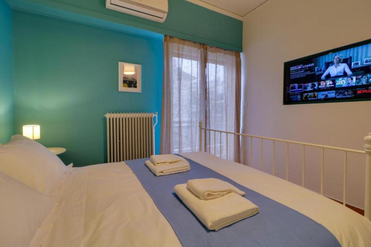 Spacious Central Flat☆3Min To Metro☆Ac|Netflix|Pc Atenas Exterior foto